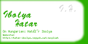 ibolya hatar business card